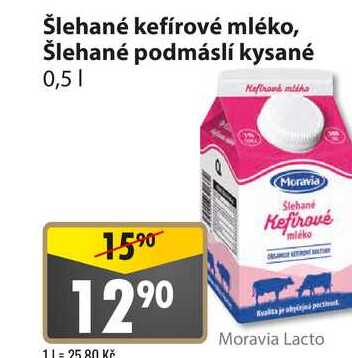 Šlehané kefírové mléko, Šlehané podmásli kysané 0,5l