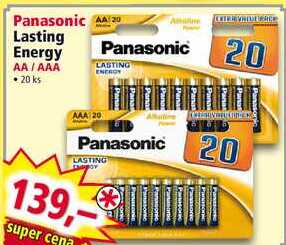 Panasonic Lasting Energy AA/AAA, 20 ks