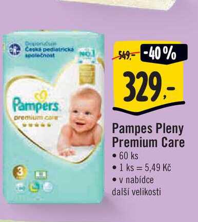   Pampes Pleny Premium Care 60 ks
