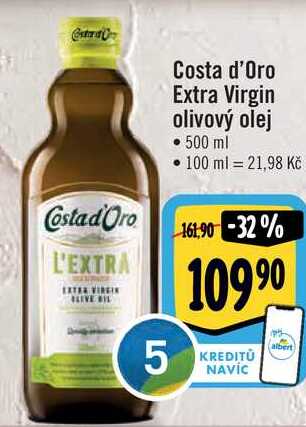Costa d'Oro Extra Virgin olivový olej, 500 ml v akci | AkcniCeny.cz