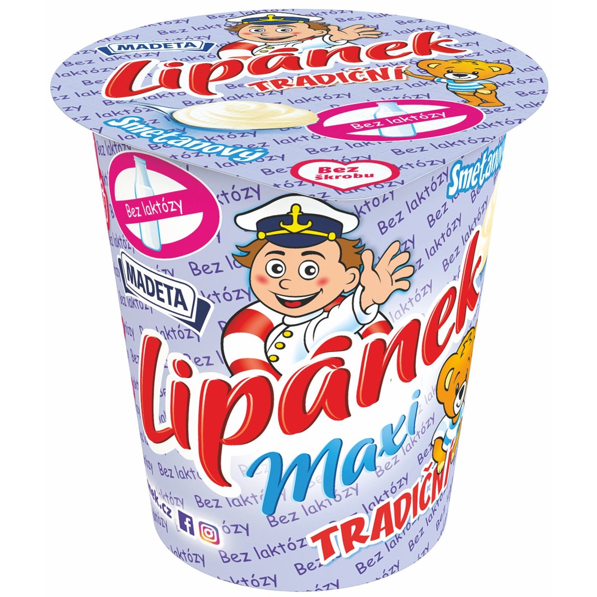 Madeta Lipánek smetanový s nízkým obsahem laktózy < 0,01%