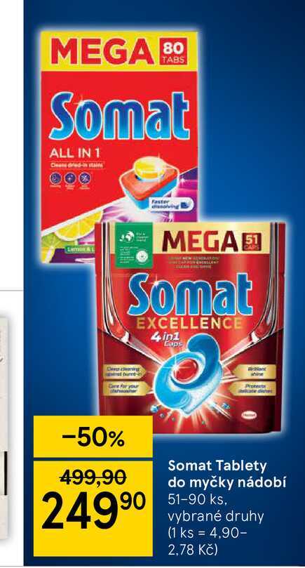 Somat Tablety do myčky nádobí 51-90 ks