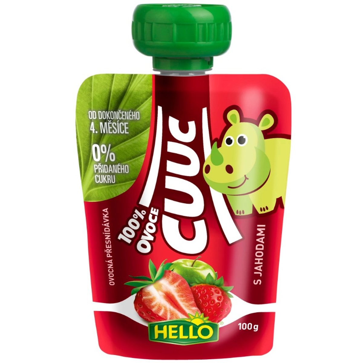 Hello Cuuc 100% ovocná přesnídávka s jahodami kapsička v akci ...