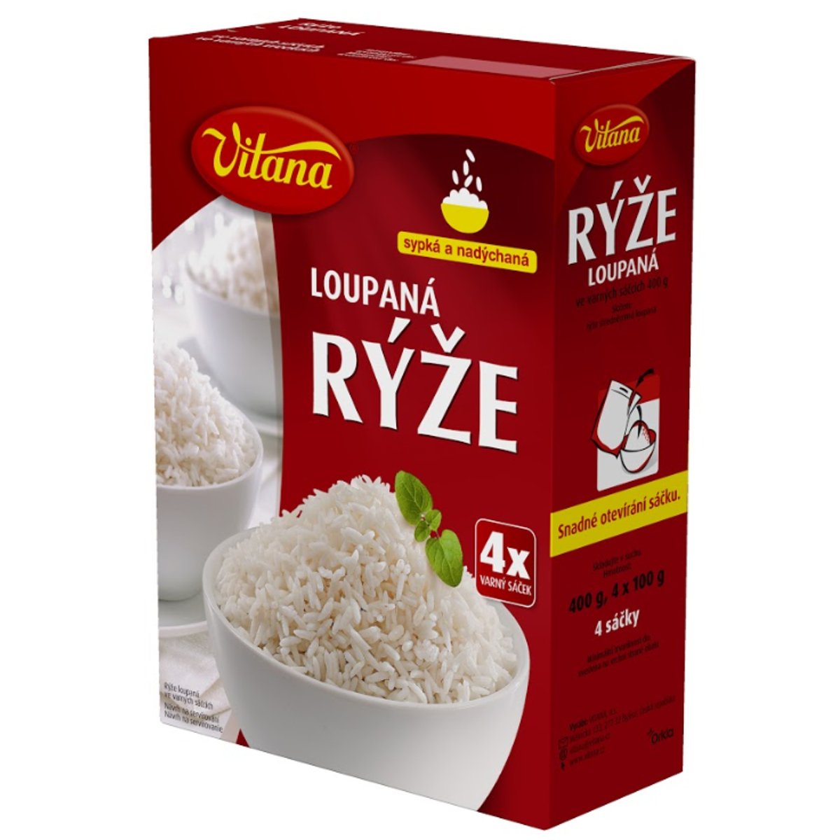 Vitana Rýže loupaná v sáčcích 4×100g