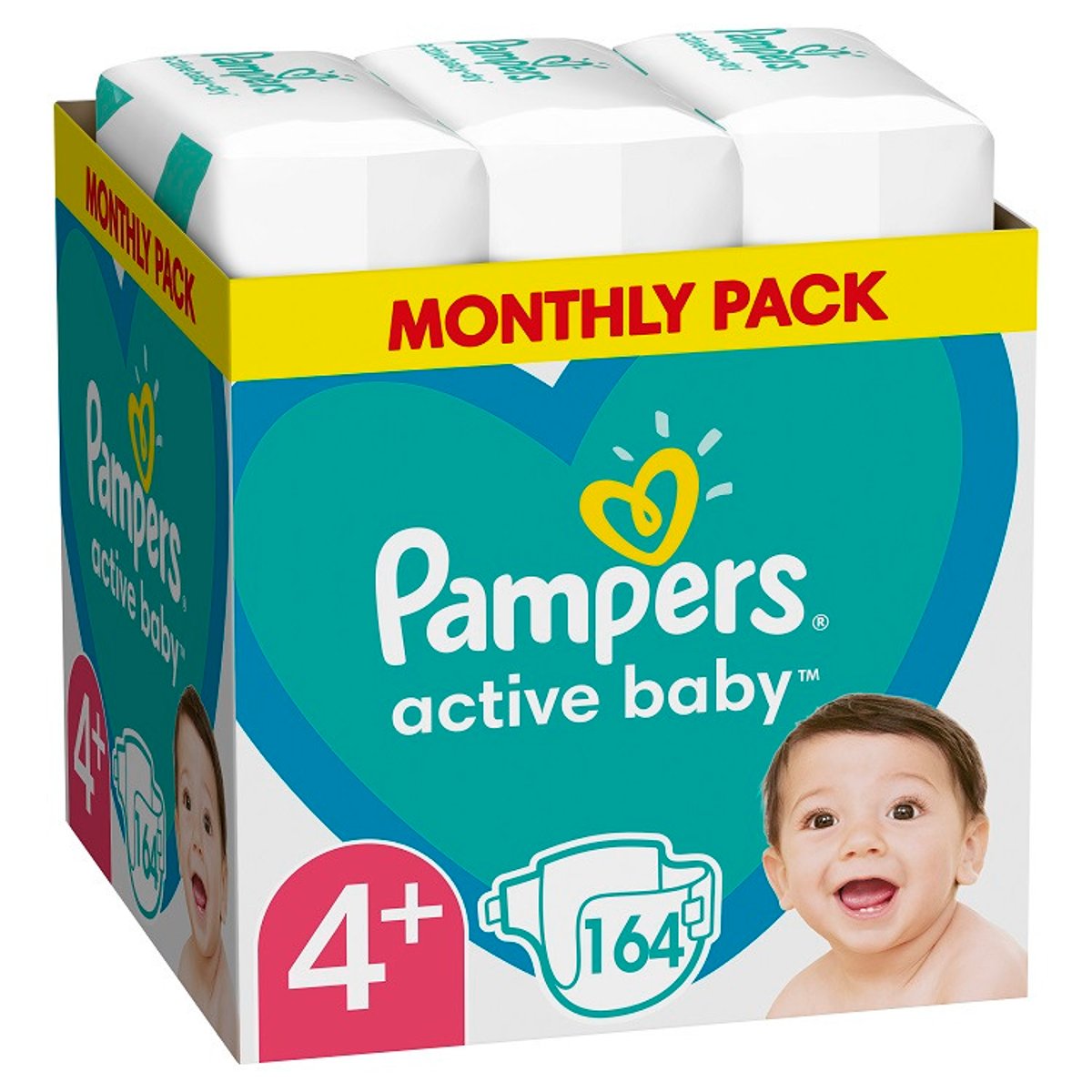 Pampers Active baby jednorázové plenky 4+ (10–15 kg)