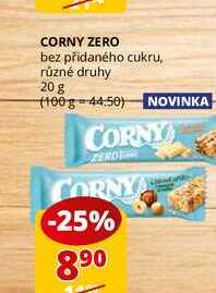 ARCHIV | CORNY ZERO bez přidaného cukru, různé druhy 20g v akci platné ...