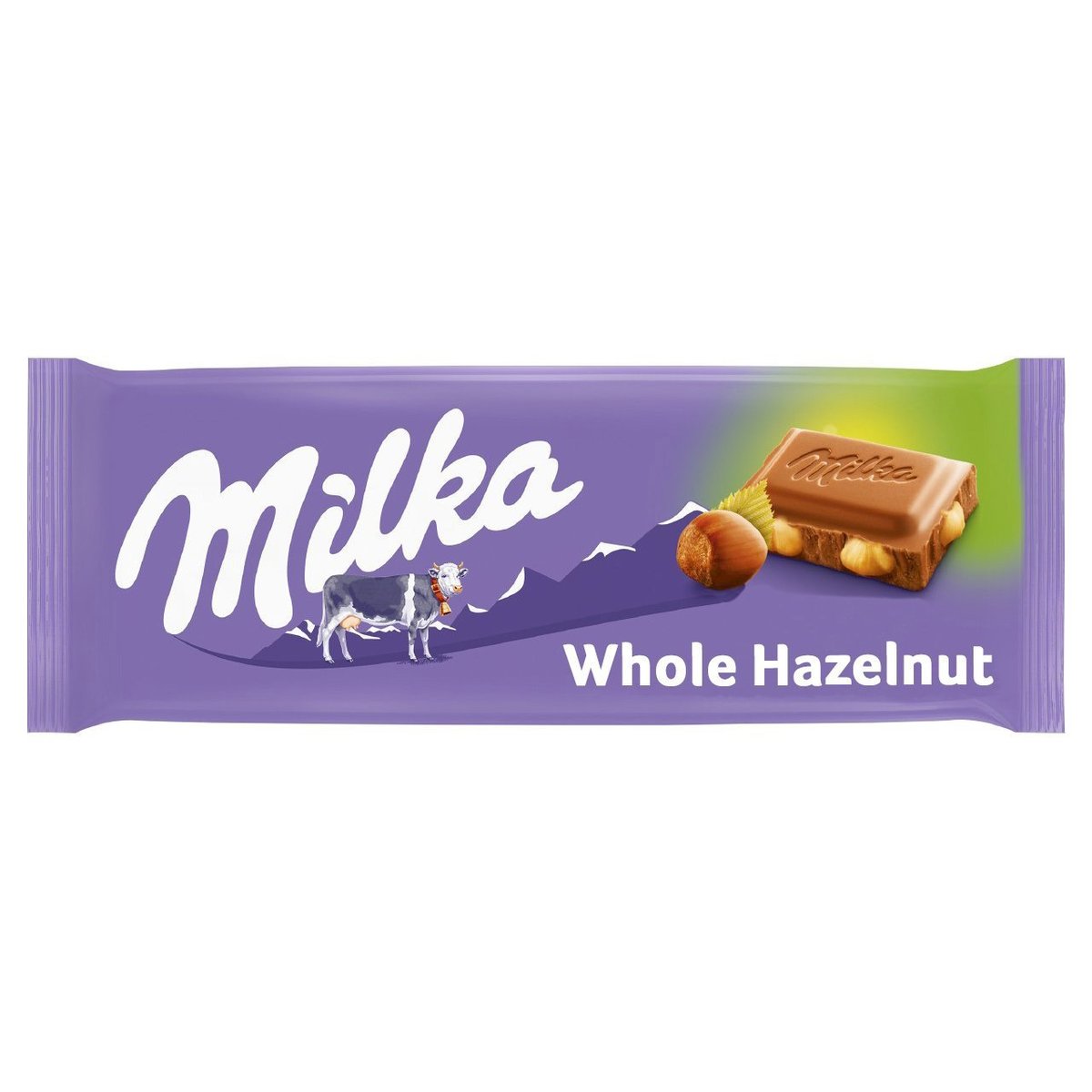 Milka Oříšková mléčná čokoláda, celé lískové ořechy