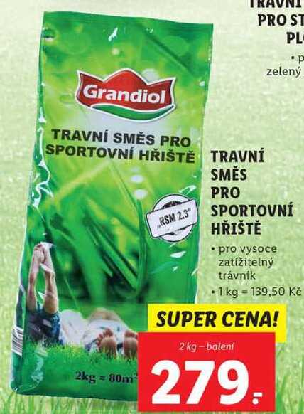 TRAVNÍ SMĚS PRO SPORTOVNÍ HŘIŠTĚ, 2 kg