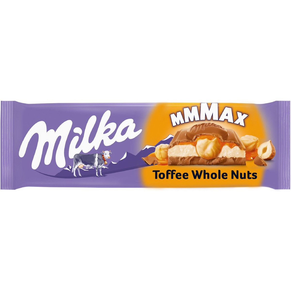 Milka Mmmax Toffee Whole Nuts mléčná čokoláda, oříšky a karamel v akci