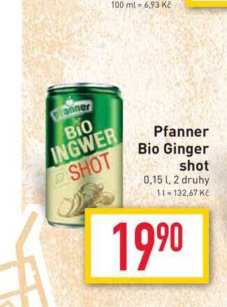 Pfanner Bio Ginger shot 0.15l. 2 druhy