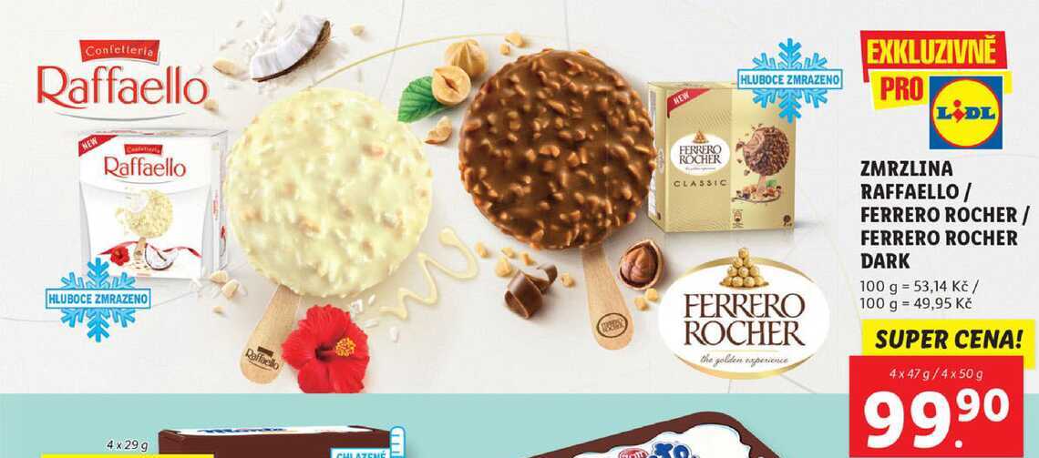ZMRZLINA RAFFAELLO / FERRERO ROCHER / FERRERO ROCHER DARK, 4x 47 g/4x 50 g