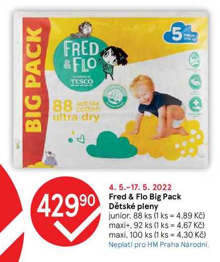 Fred & Flo Big Pack Dětské pleny 