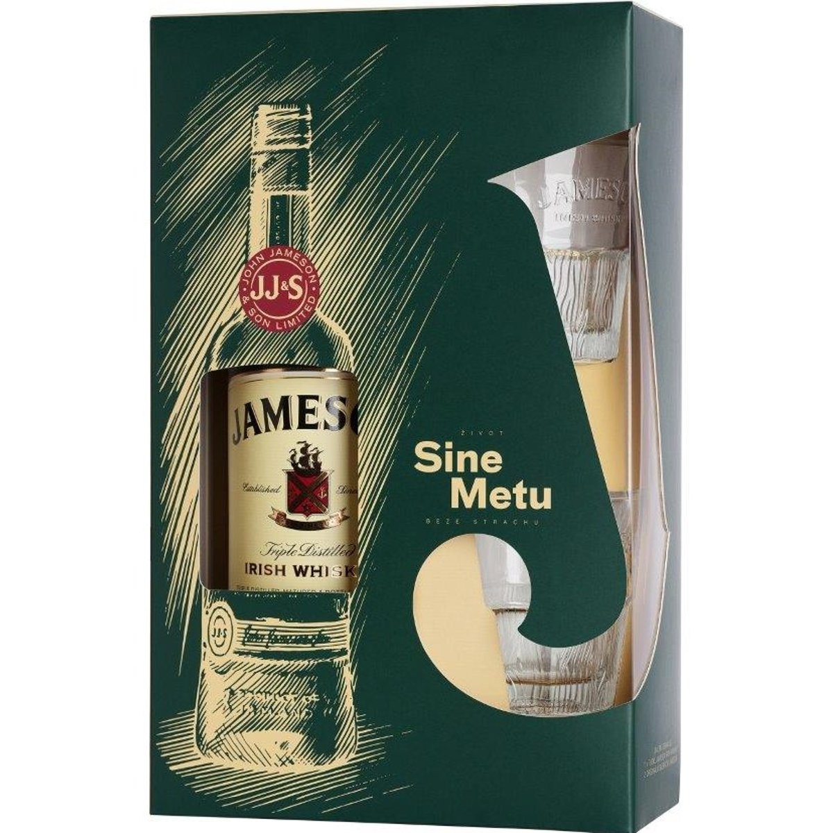 Jameson 40 % + 2 skleničky