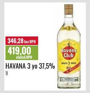 HAVANA 3 yo Rum 37,5% 1l