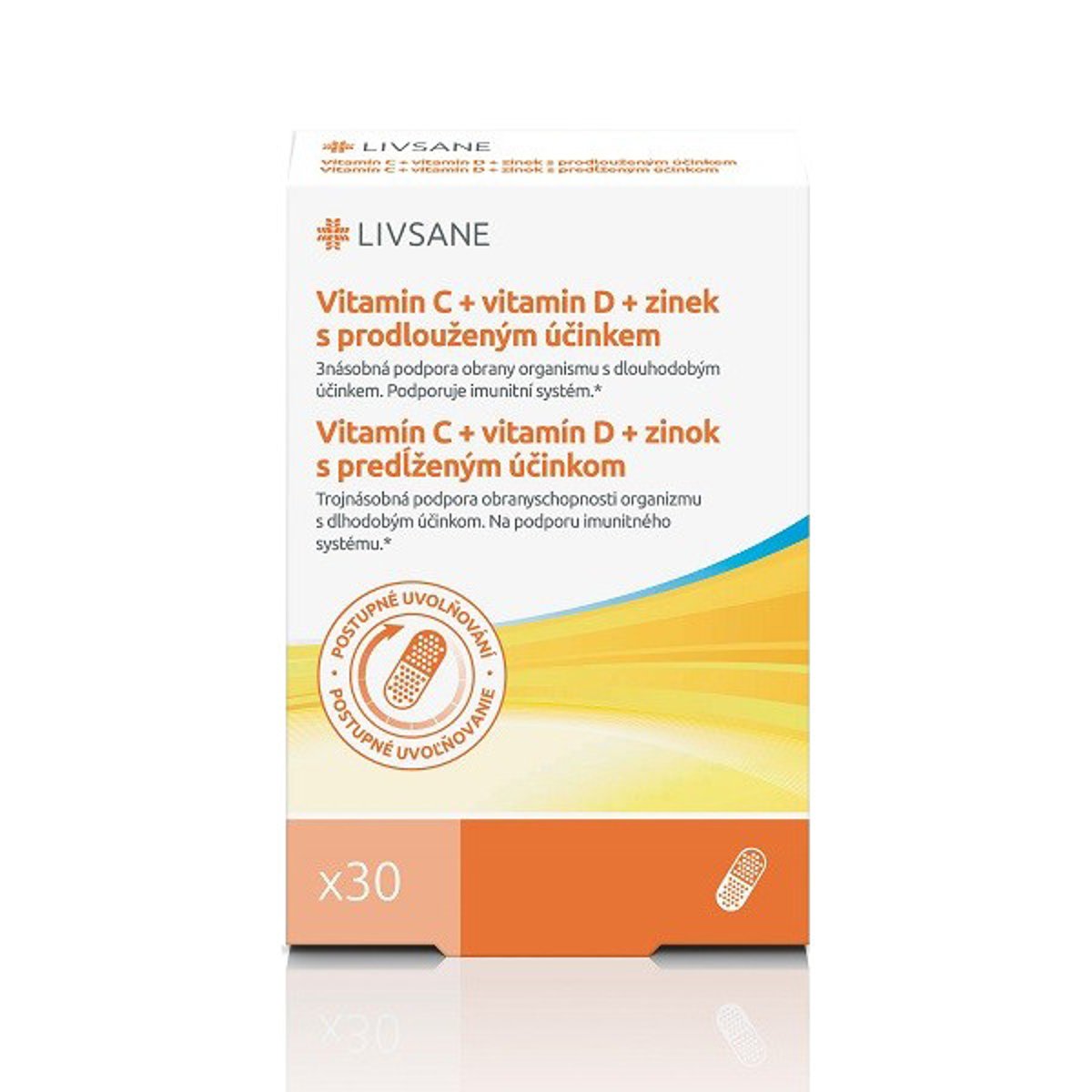 LIVSANE Vitamin C+D+zinek s prodl.účinkem tob.30
