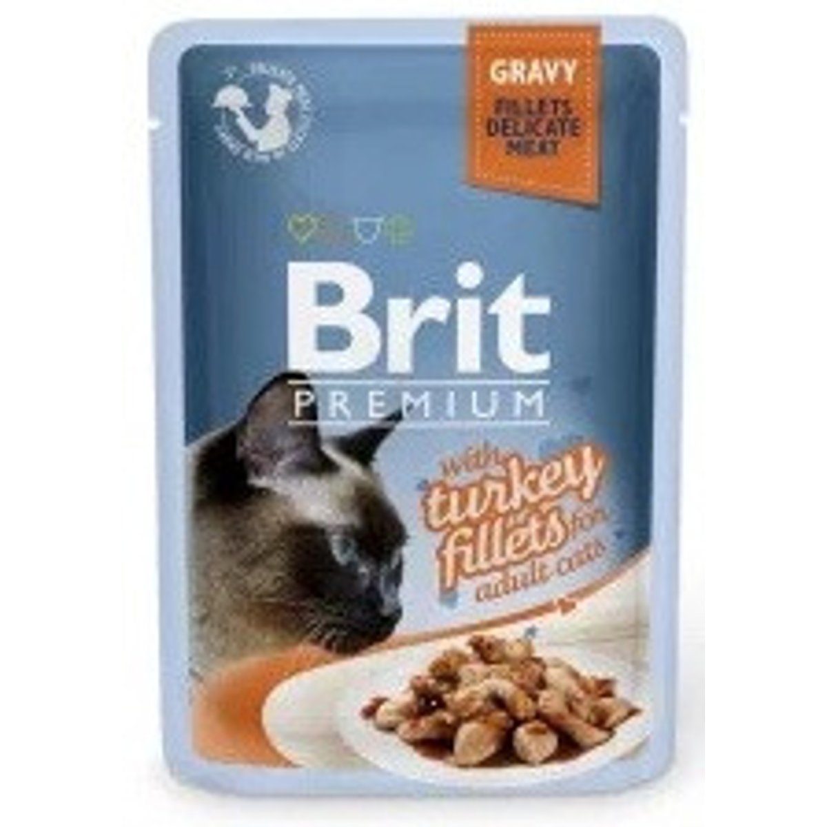 Brit Premium Cat with Turkey fillets gravy kapsička