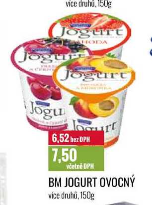 Bohušovická mlékárna Jogurt ovocný 150g