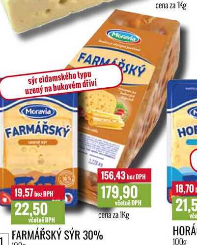 Moravia Farmářský sýr 30% 1kg