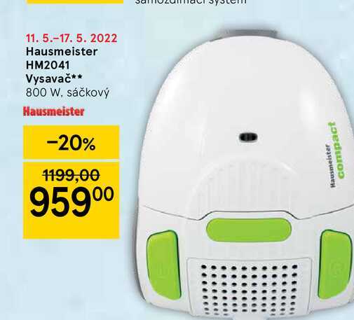 Hausmeister HM2041 Vysavač** 800 W