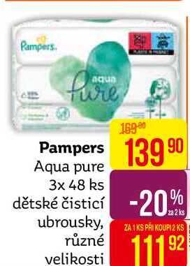 Pampers aqua pure 3x48 ks