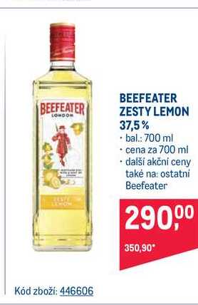 BEEFEATER ZESTY LEMON 37,5% Gin 700 ml  