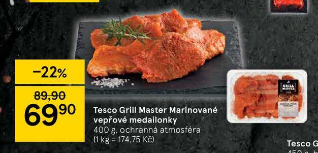 Tesco Grill Master Marinované vepřové medailonky 400 g