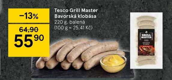 Tesco Grill Master Bavorská klobása 220 g