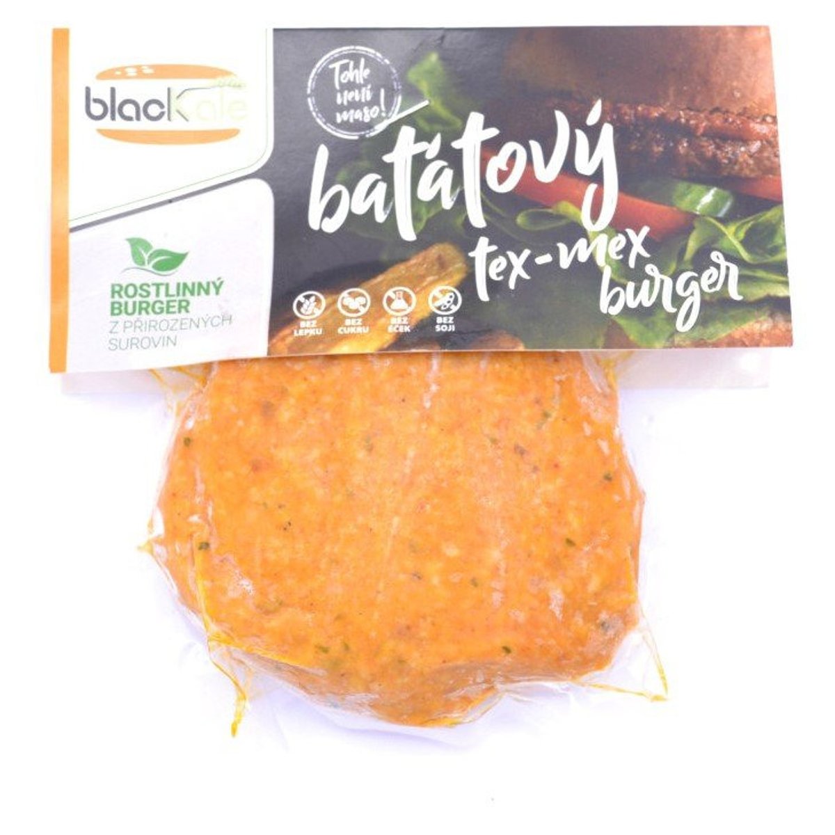 Black Kale Vegan Burger batátový tex–mex