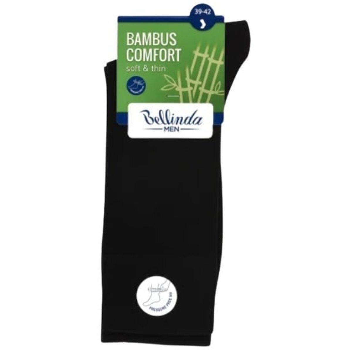 Bellinda Pánské bambusové ponožky černé, velikosti 39–42