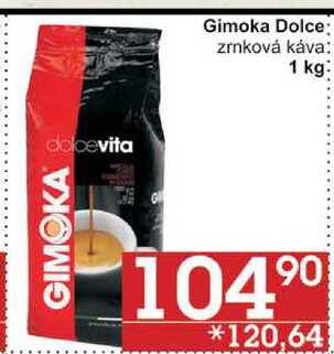 Gimoka Dolce zrnková káva, 1 kg