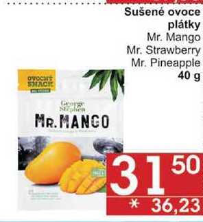 Sušené ovoce plátky Mr. Mango, 40 g