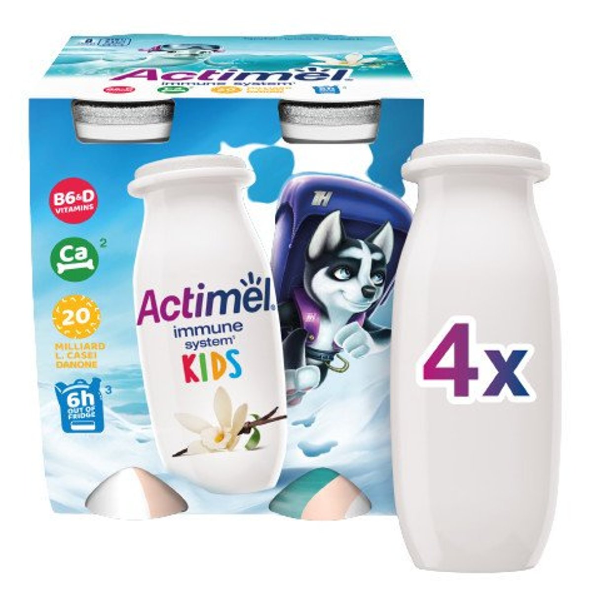 Actimel Kids Probiotický nápoj vanilka 4×100g