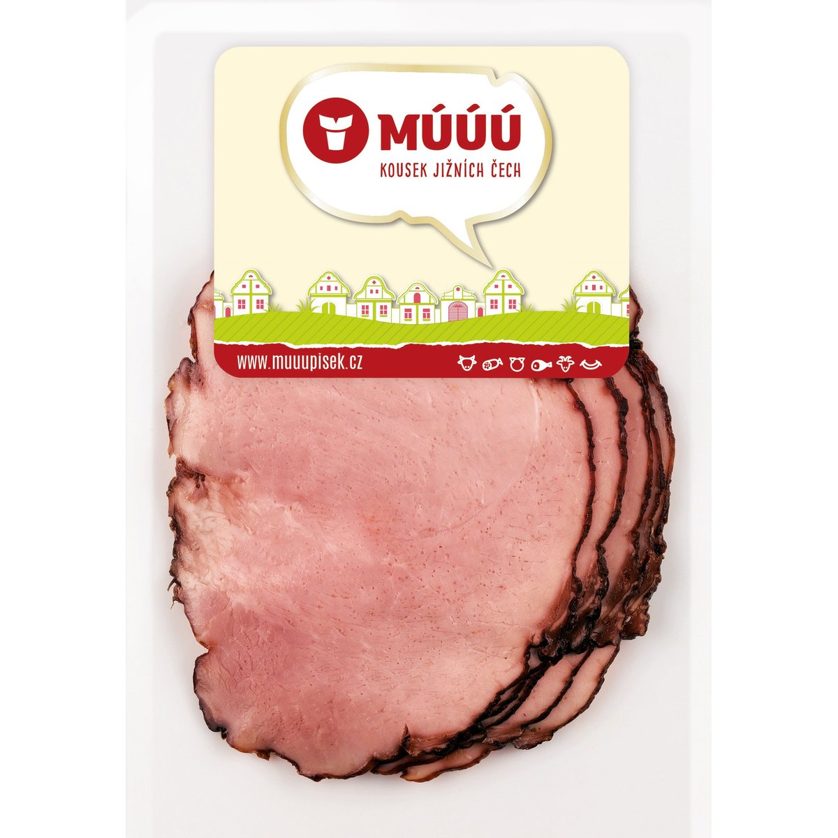 Múúú Písek Moravské uzené maso krájené s obsahem masa 70 %