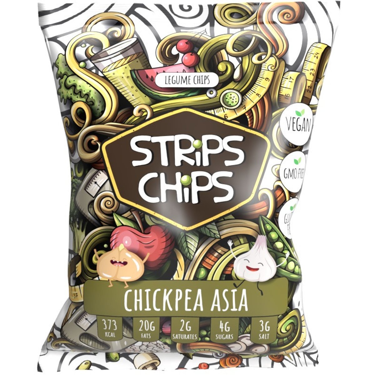 Strips Chips BIO Cizrna s česnekem
