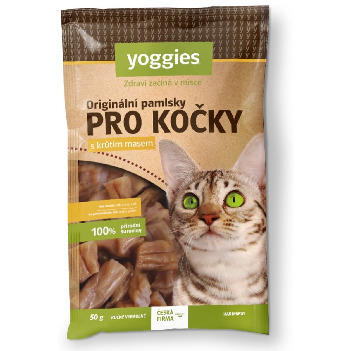 Yoggies Originální pamlsky pro kočky s krůtím masem