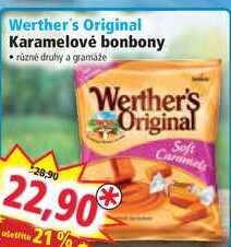 Werther's Original Karamelové bonbony různé druhy a gramáže