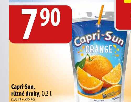 Capri-Sun, různé druhy, 0,2