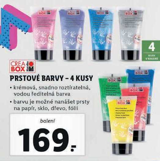 PRSTOVÉ BARVY - 4 KUSY
