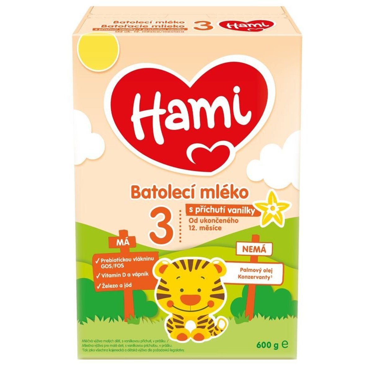 Hami 3 Batolecí mléko s příchutí vanilky