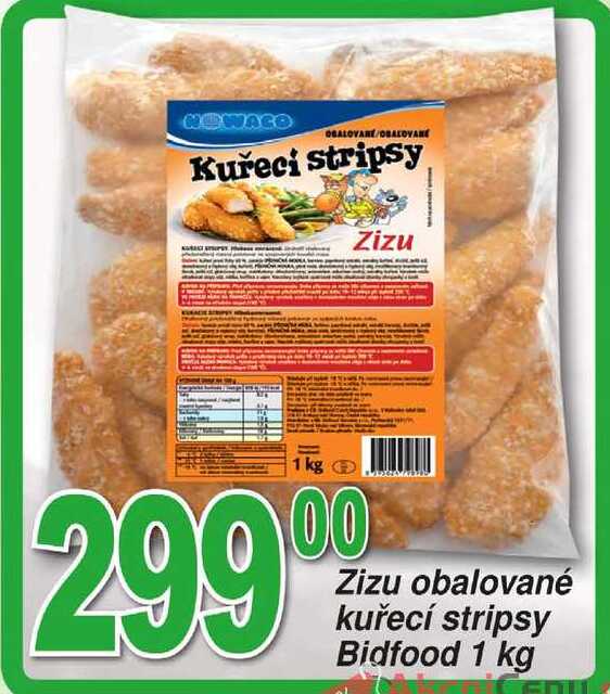 Bidfood Nowaco Zizu obalované kuřecí stripsy 1 kg 