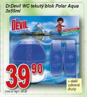Dr. Devil WC tekutý blok Polar Aqua 3 x 55ml 