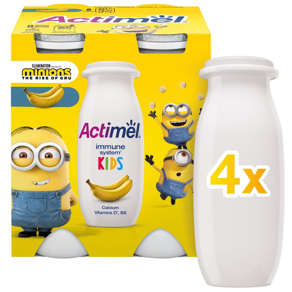 Actimel Kids Probiotický nápoj banán 4×100 g