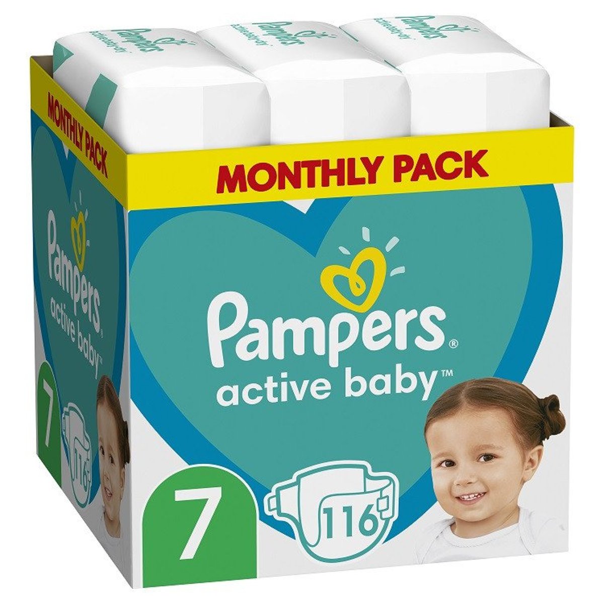 Pampers Active Baby Plenky Velikost 7 (15+ kg)
