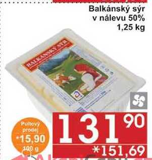Balkánský sýr v nálevu 50%, 1,25 kg