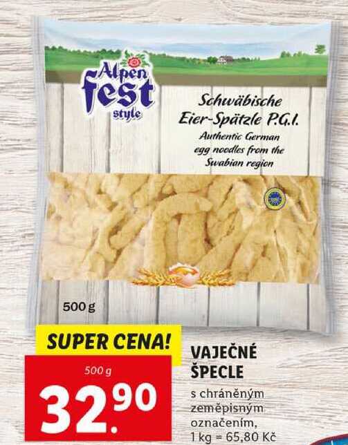 VAJEČNÉ ŠPECLE, 500 g