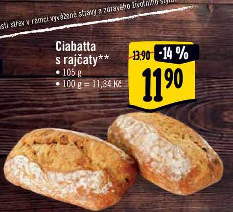 Ciabatta s rajčaty 105 g