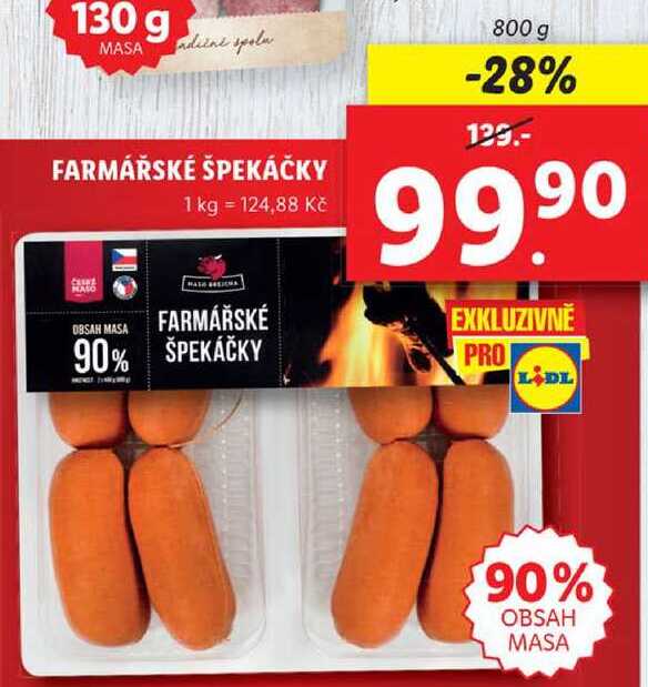 FARMÁŘSKÉ ŠPEKÁČKY, 800 g