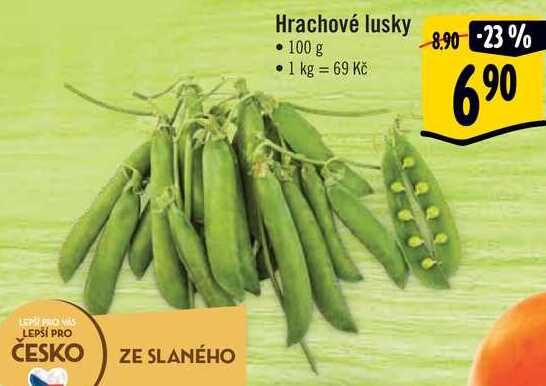 Hrachové lusky, 100 g