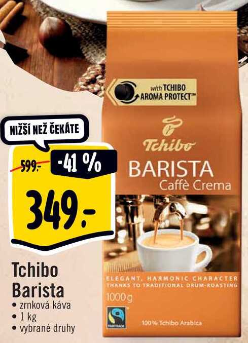 Tchibo Barista zrnková káva, 1 kg v akci