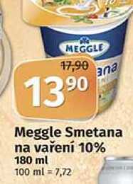 Meggle Smetana na vaření 10% 180 ml v akci
